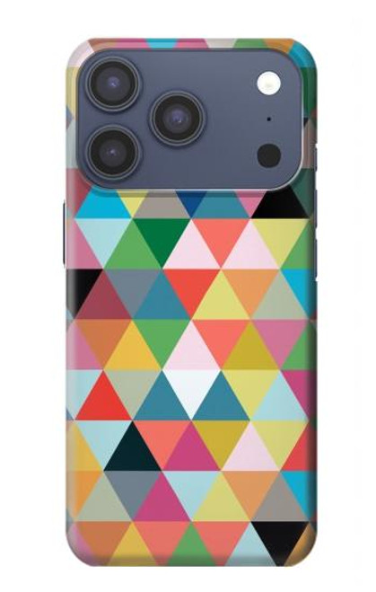 S3049 Triangles Couleurs vibrantes Etui Coque Housse pour iPhone 17 Pro