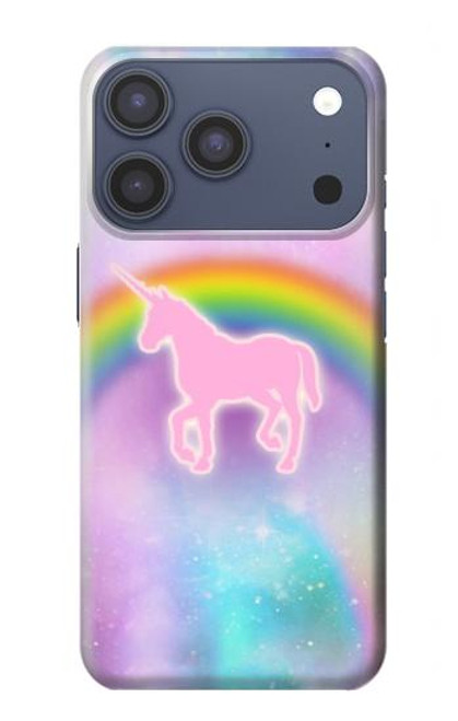 S3070 Arc en ciel pastel ciel Licorne Etui Coque Housse pour iPhone 17 Pro