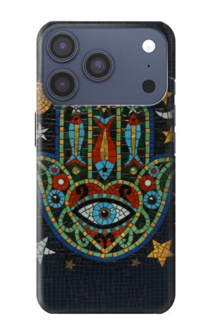 S3175 Hamsa Mosaïques main Etui Coque Housse pour iPhone 17 Pro