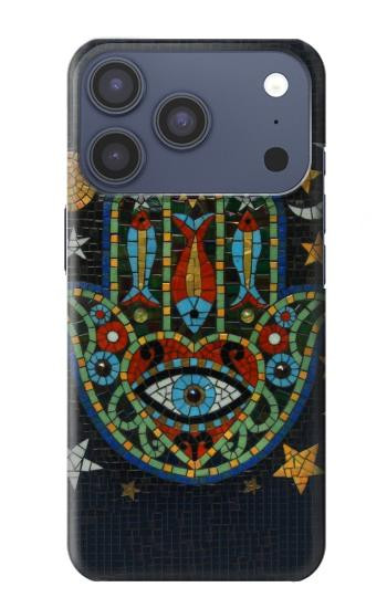 S3175 Hamsa Mosaïques main Etui Coque Housse pour iPhone 17 Pro, 18 Pro
