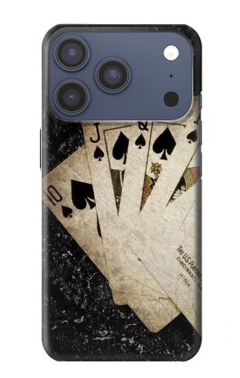 S3231 Cartes royales millésimé Flush droite Etui Coque Housse pour iPhone 17 Pro