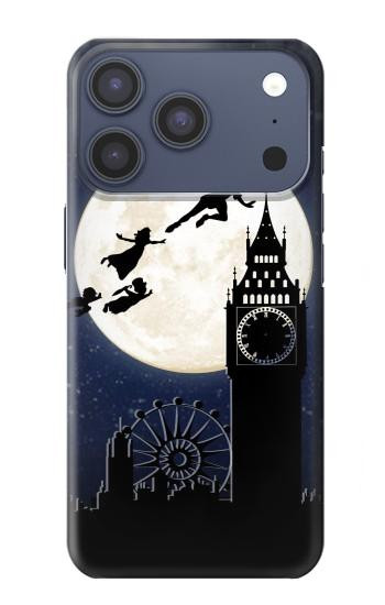 S3249 Peter Pan Pleine Lune Nuit Etui Coque Housse pour iPhone 17 Pro, 18 Pro