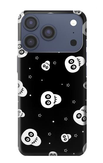 S3261 Sourire Crâne Motif Halloween Etui Coque Housse pour iPhone 17 Pro, 18 Pro
