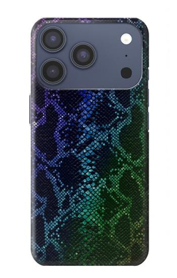 S3366 Arc en ciel Python graphique Imprimer Peau Etui Coque Housse pour iPhone 17 Pro, 18 Pro