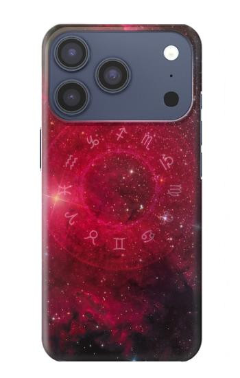 S3368 Zodiaque Rouge Galaxie Etui Coque Housse pour iPhone 17 Pro, 18 Pro
