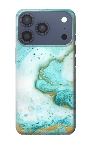 S3399 Vert Marbre Imprimer Graphique Etui Coque Housse pour iPhone 17 Pro, 18 Pro
