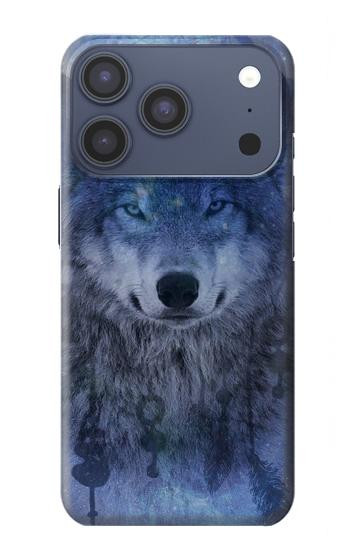 S3410 Loup Dream Catcher Etui Coque Housse pour iPhone 17 Pro, 18 Pro
