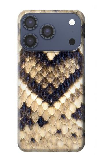 S3417 Diamant Rattle Serpent graphique Imprimer Etui Coque Housse pour iPhone 17 Pro, 18 Pro