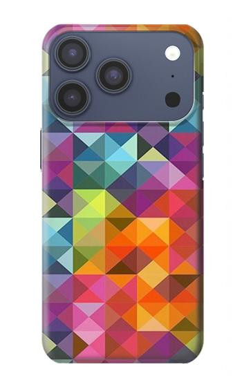 S3477 Motif abstrait de diamant Etui Coque Housse pour iPhone 17 Pro