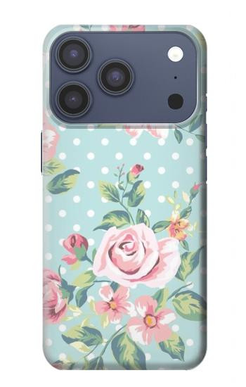 S3494 Rose à pois millésimé Etui Coque Housse pour iPhone 17 Pro