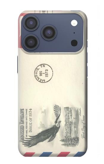 S3551 Art de l'millésimé de la poste enveloppe aérienne Etui Coque Housse pour iPhone 17 Pro