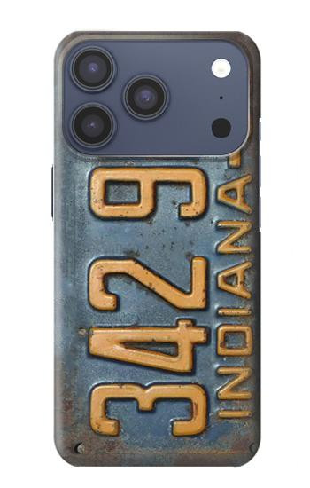 S3750 Plaque d'immatriculation de véhicule vintage Etui Coque Housse pour iPhone 17 Pro
