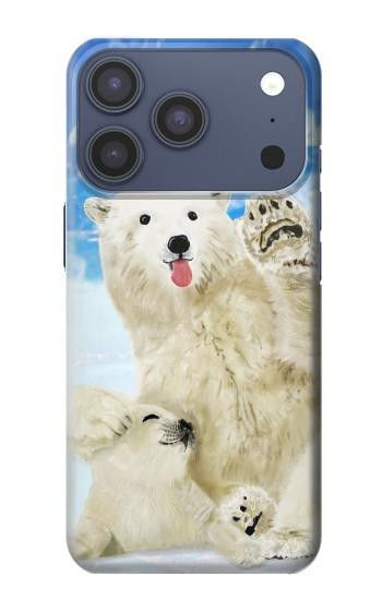 S3794 Ours polaire arctique amoureux de la peinture de phoque Etui Coque Housse pour iPhone 17 Pro