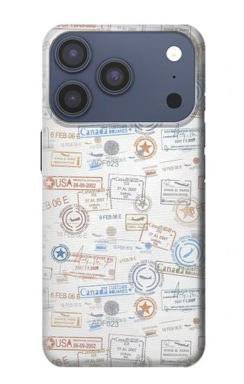 S3903 Timbres de voyage Etui Coque Housse pour iPhone 17 Pro, 18 Pro