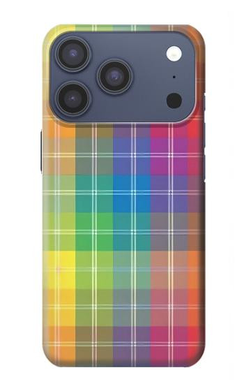 S3942 Tartan à carreaux arc-en-ciel LGBTQ Etui Coque Housse pour iPhone 17 Pro