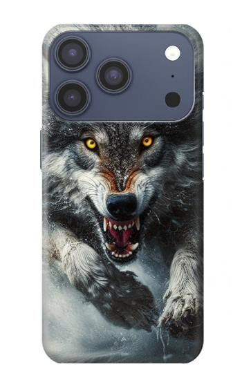 S3965 Loup en colère courant Etui Coque Housse pour iPhone 17 Pro