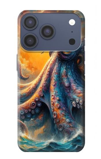 S4003 Peinture à l'huile géante Pieuvre Etui Coque Housse pour iPhone 17 Pro