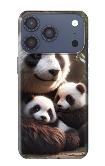 S4008 Famille de pandas Etui Coque Housse pour iPhone 17 Pro, 18 Pro