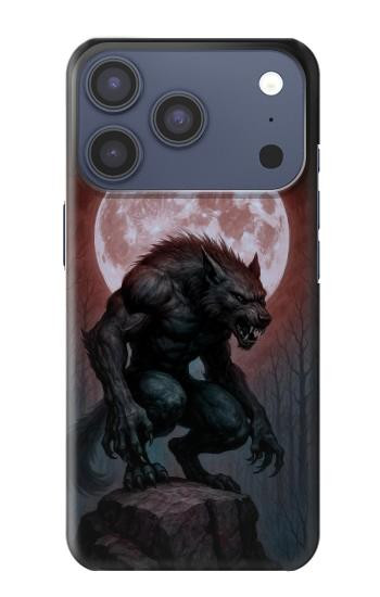 S4024 Lune de sang de loup-garou Etui Coque Housse pour iPhone 17 Pro