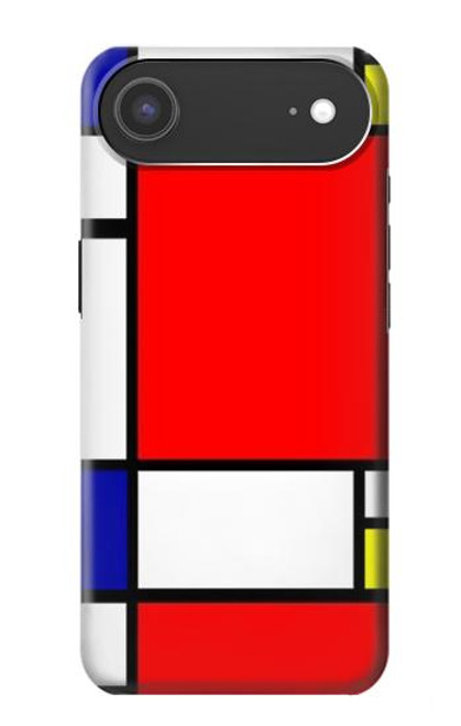 S0157 Composition Rouge Bleu Jaune Etui Coque Housse pour iPhone Air