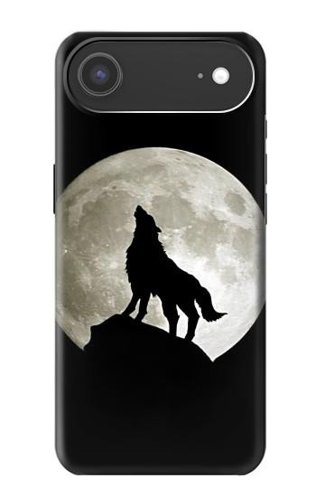 S1981 Loup hurlant à la lune Etui Coque Housse pour iPhone Air