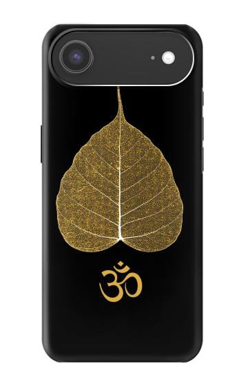 S2331 Feuille d'or bouddhiste Symbole de l'OM Etui Coque Housse pour iPhone Air