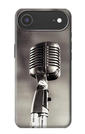 S3495 Microphone millésimé Etui Coque Housse pour iPhone Air