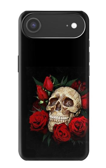 S3753 Roses de crâne gothique sombre Etui Coque Housse pour iPhone Air