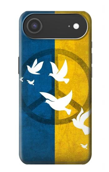 S3857 Colombe de la paix drapeau ukrainien Etui Coque Housse pour iPhone Air