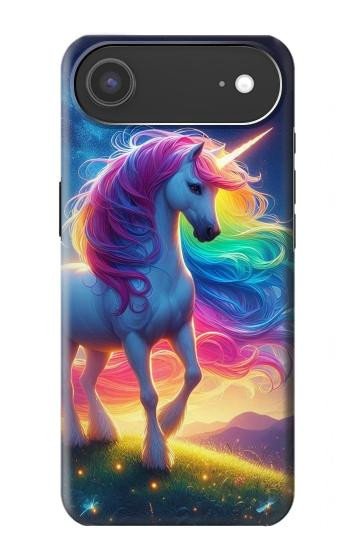 S3977 Licorne colorée Etui Coque Housse pour iPhone Air