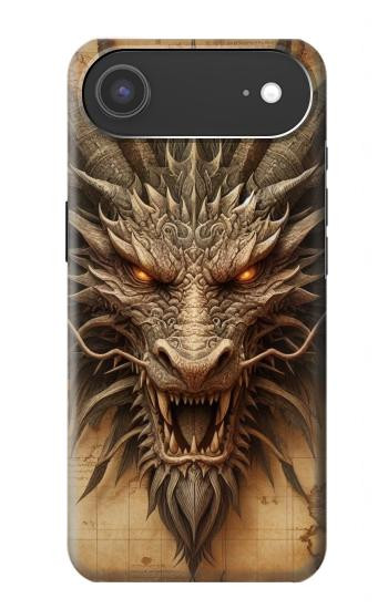 S3981 Vieille carte avec tête de dragon Etui Coque Housse pour iPhone Air