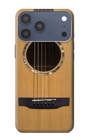 S0057 Guitare acoustique Etui Coque Housse pour iPhone 17 Pro Max, 18 Pro Max