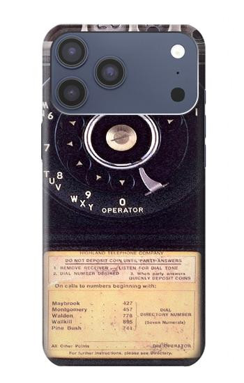 S0086 Vintage téléphone Etui Coque Housse pour iPhone 17 Pro Max, 18 Pro Max