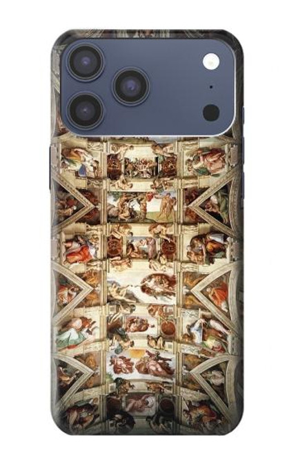 S0177 Michelangelo Chapelle plafond Etui Coque Housse pour iPhone 17 Pro Max