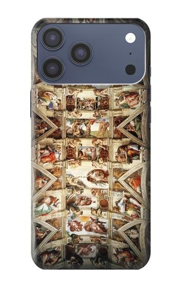 S0177 Michelangelo Chapelle plafond Etui Coque Housse pour iPhone 17 Pro Max, 18 Pro Max