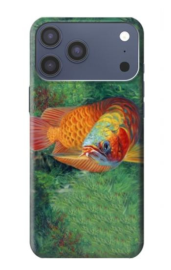 S1157 Rouge Arowana Poisson Etui Coque Housse pour iPhone 17 Pro Max, 18 Pro Max