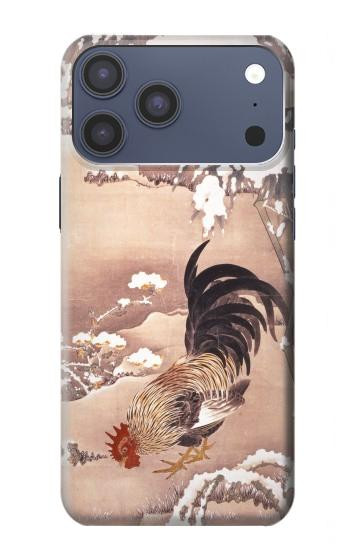 S1332 Ito Jakuchu Coq Etui Coque Housse pour iPhone 17 Pro Max, 18 Pro Max
