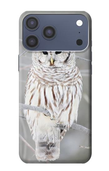 S1566 Milou Blanc Chouette Chouette Etui Coque Housse pour iPhone 17 Pro Max