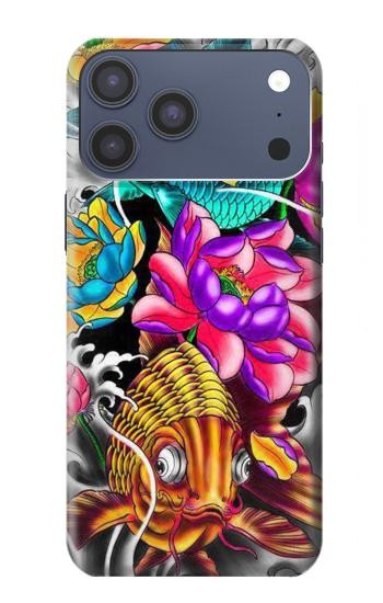 S1630 Poissons japonais Oriental Tatouage Etui Coque Housse pour iPhone 17 Pro Max