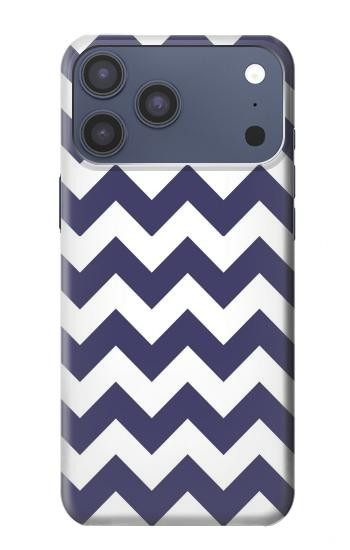 S2345 Marine Bleu Shavron Zig zag Etui Coque Housse pour iPhone 17 Pro Max