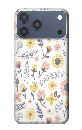 S2354 Motif pastel Fleurs Etui Coque Housse pour iPhone 17 Pro Max