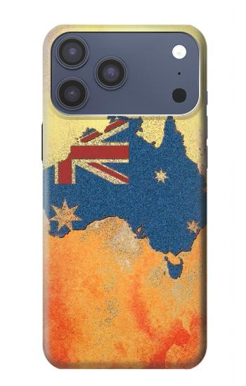 S2494 Australie Drapeau Carte texture de la roche Etui Coque Housse pour iPhone 17 Pro Max
