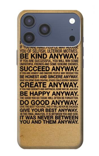 S2513 Mère Teresa Citations Quoi qu'il en soit Etui Coque Housse pour iPhone 17 Pro Max, 18 Pro Max