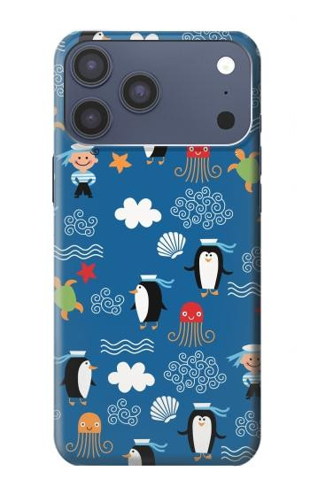 S2572 Motif Marin Penguin Etui Coque Housse pour iPhone 17 Pro Max, 18 Pro Max