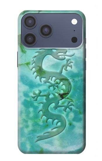 S2653 Dragon Vert Turquoise Pierre Graphique Etui Coque Housse pour iPhone 17 Pro Max, 18 Pro Max