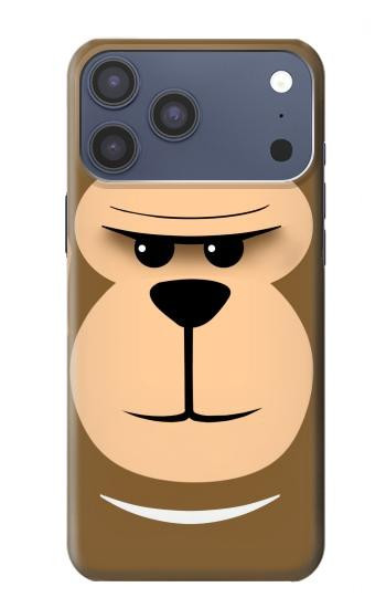 S2721 Mignon grincheux Singe Dessin animé Etui Coque Housse pour iPhone 17 Pro Max, 18 Pro Max