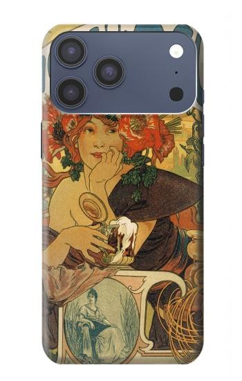 S2740 Alphonse Mucha De La Muse Bieres Etui Coque Housse pour iPhone 17 Pro Max