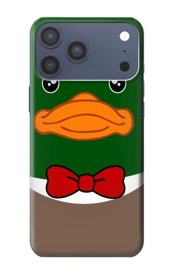 S2762 Vert Tête Canard colvert Tuxedo Dessin animé Etui Coque Housse pour iPhone 17 Pro Max, 18 Pro Max