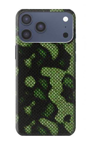 S2877 Vert Serpent Imprimé graphique Peau Etui Coque Housse pour iPhone 17 Pro Max, 18 Pro Max