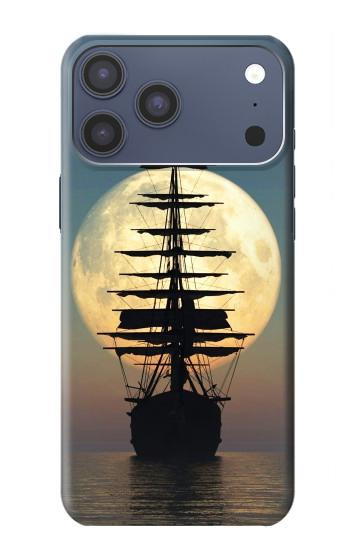 S2897 Pirate Ship Lune Nuit Etui Coque Housse pour iPhone 17 Pro Max